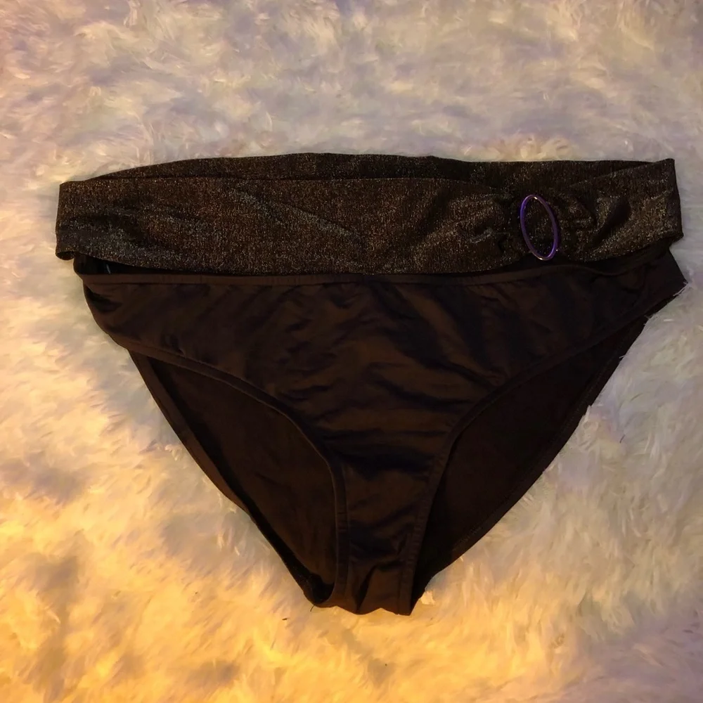 VENUS Brown Bikini Bottom with Glittery Band size 16